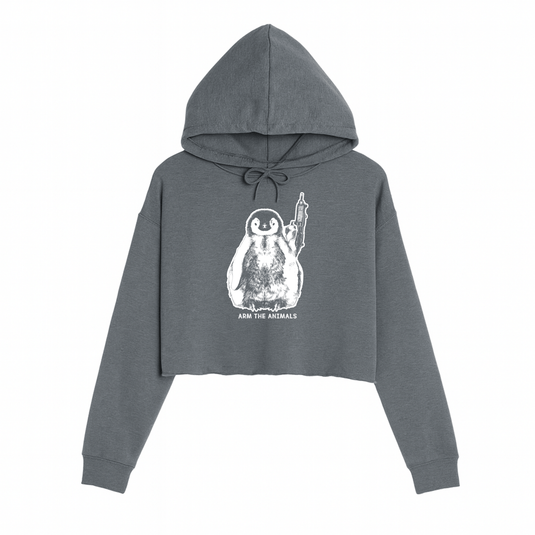 Women's | Pen - Gun | Crop Hoodie - Arm The Animals Clothing LLC