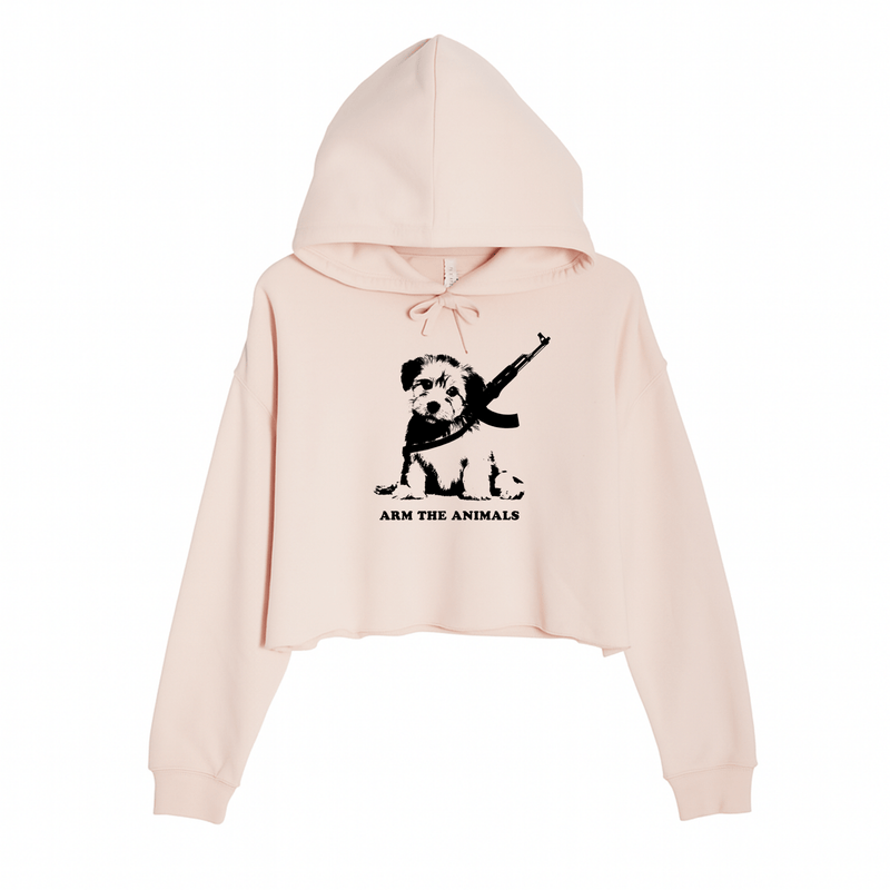 Load image into Gallery viewer, Women&#39;s | Puppy Power | Crop Hoodie - Arm The Animals Clothing LLC
