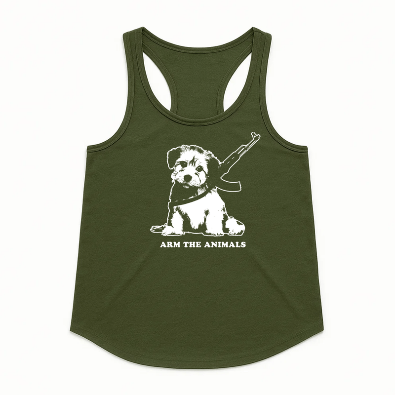 Load image into Gallery viewer, Women&#39;s | Puppy Power | Racerback Tank - Arm The Animals Clothing LLC
