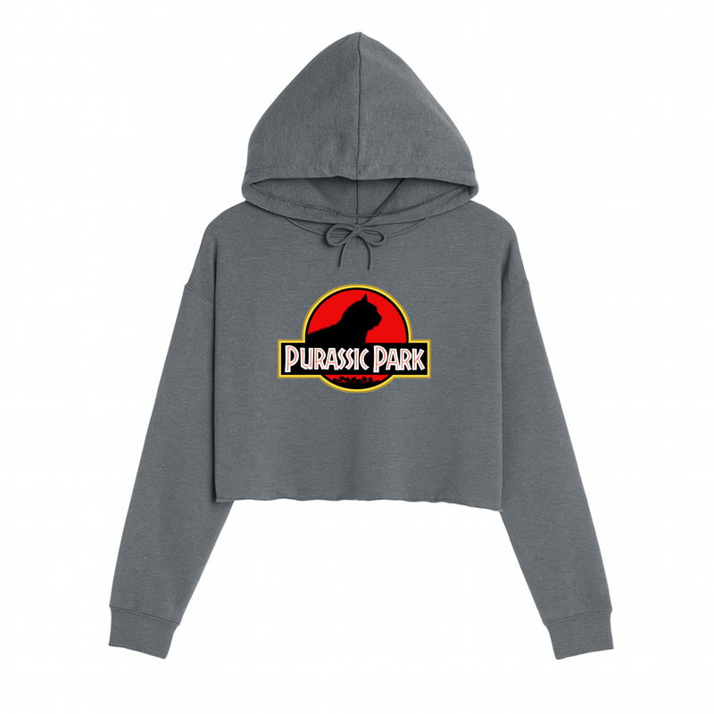 Load image into Gallery viewer, Women&#39;s | Purrassic Park | Crop Hoodie - Arm The Animals Clothing LLC
