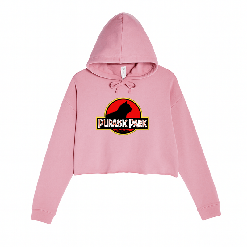 Load image into Gallery viewer, Women&#39;s | Purrassic Park | Crop Hoodie - Arm The Animals Clothing LLC
