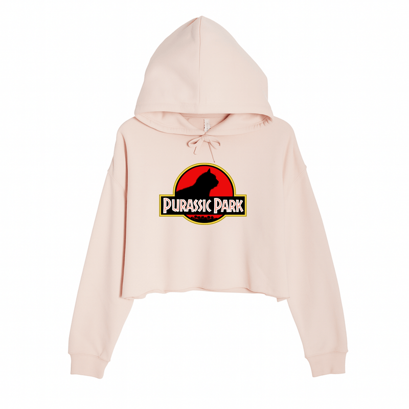 Load image into Gallery viewer, Women&#39;s | Purrassic Park | Crop Hoodie - Arm The Animals Clothing LLC

