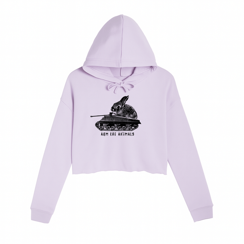 Load image into Gallery viewer, Women&#39;s | Renegade Bunny | Crop Hoodie - Arm The Animals Clothing LLC
