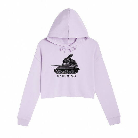 Women's | Renegade Bunny | Crop Hoodie - Arm The Animals Clothing LLC