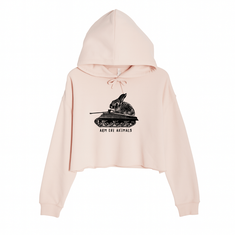 Load image into Gallery viewer, Women&#39;s | Renegade Bunny | Crop Hoodie - Arm The Animals Clothing LLC
