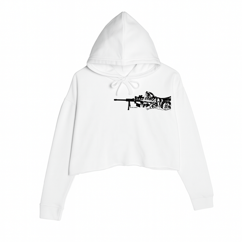 Load image into Gallery viewer, Women&#39;s | Scout Snipurr | Crop Hoodie - Arm The Animals Clothing LLC
