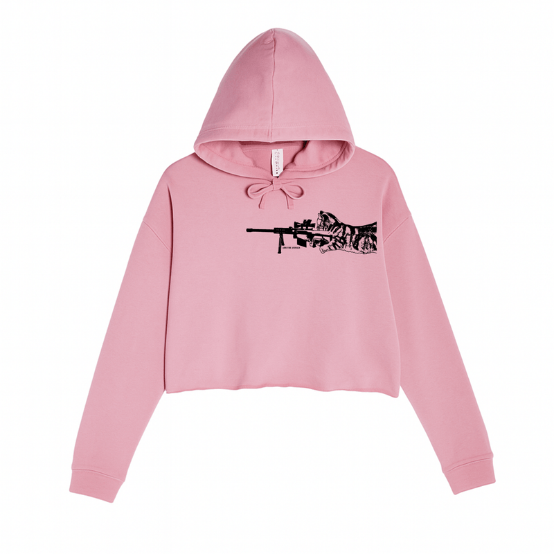 Load image into Gallery viewer, Women&#39;s | Scout Snipurr | Crop Hoodie - Arm The Animals Clothing LLC
