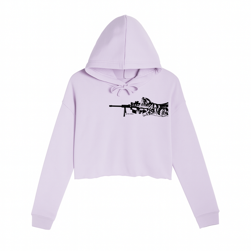 Load image into Gallery viewer, Women&#39;s | Scout Snipurr | Crop Hoodie - Arm The Animals Clothing LLC
