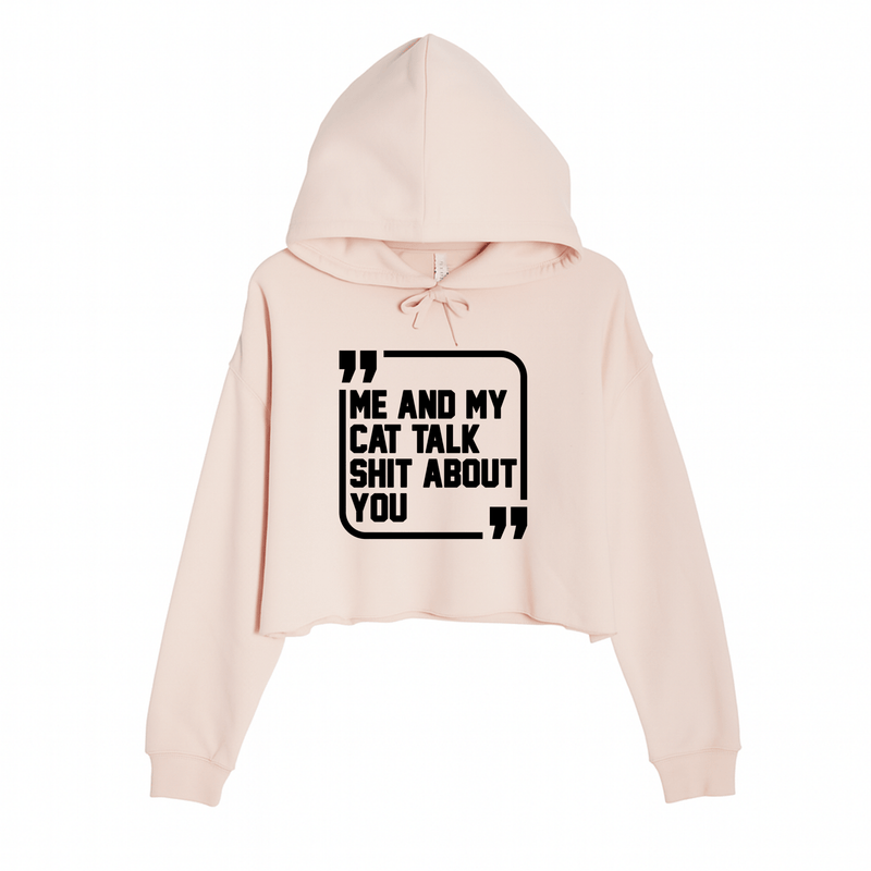 Load image into Gallery viewer, Women&#39;s | Sh*t Talker - Cat | Crop Hoodie - Arm The Animals Clothing LLC
