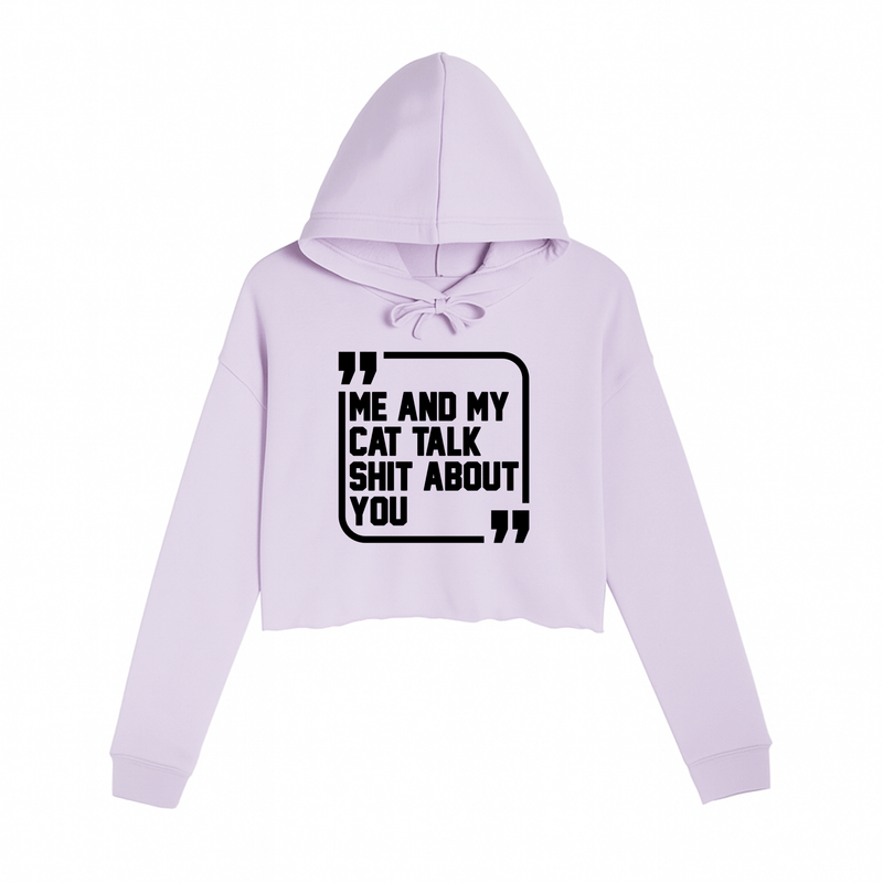 Load image into Gallery viewer, Women&#39;s | Sh*t Talker - Cat | Crop Hoodie - Arm The Animals Clothing LLC
