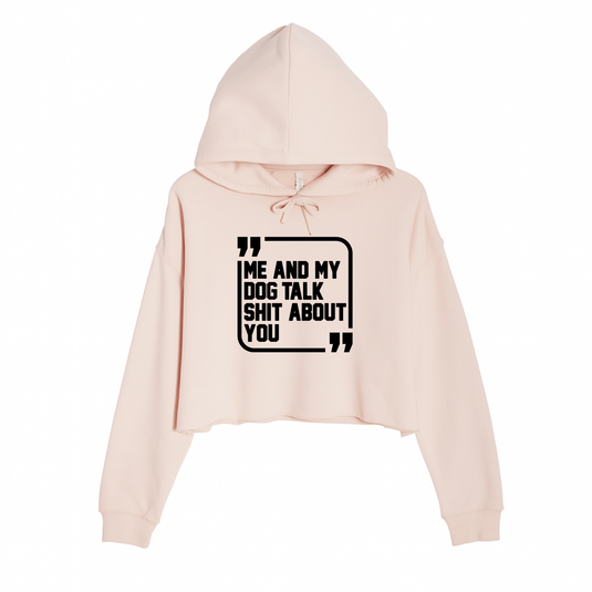 Women's | Sh*t Talker - Dog | Crop Hoodie - Arm The Animals Clothing LLC