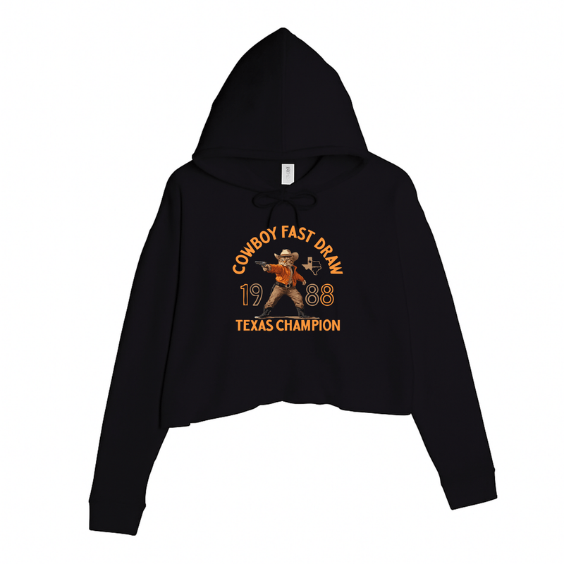 Load image into Gallery viewer, Women&#39;s | Texas Standoff | Crop Hoodie - Arm The Animals Clothing LLC

