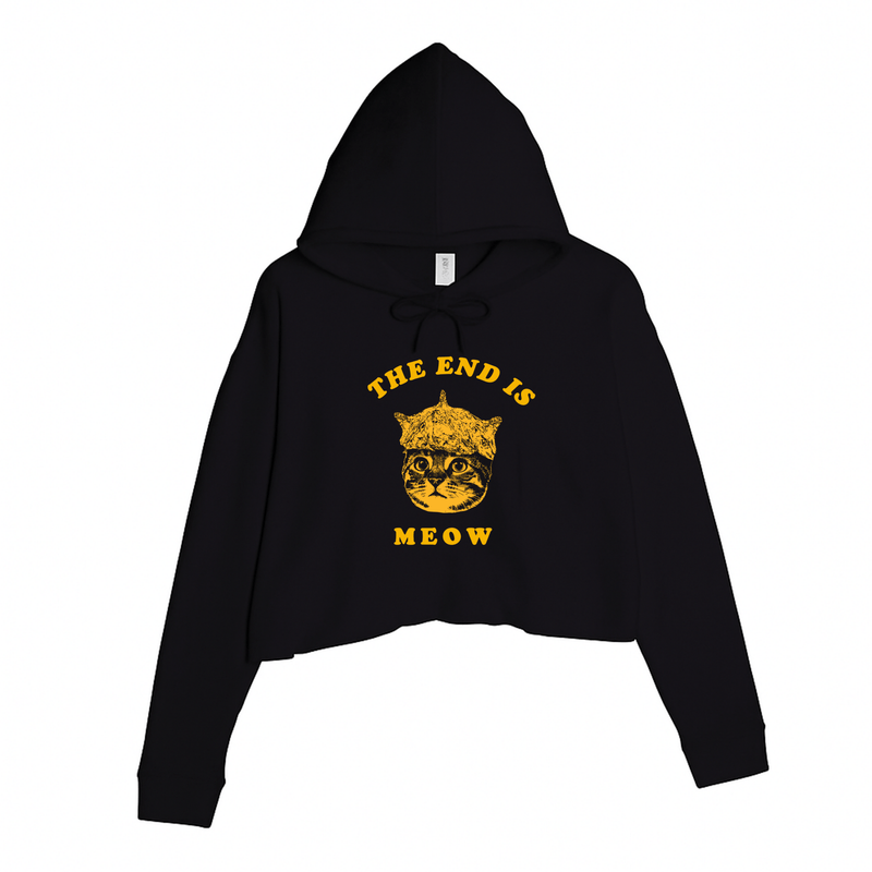 Load image into Gallery viewer, Women&#39;s | The End Is Meow | Crop Hoodie - Arm The Animals Clothing LLC
