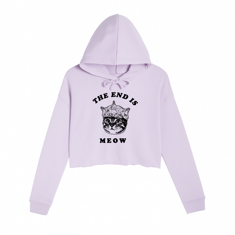 Load image into Gallery viewer, Women&#39;s | The End Is Meow | Crop Hoodie - Arm The Animals Clothing LLC
