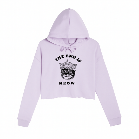 Women's | The End Is Meow | Crop Hoodie - Arm The Animals Clothing LLC