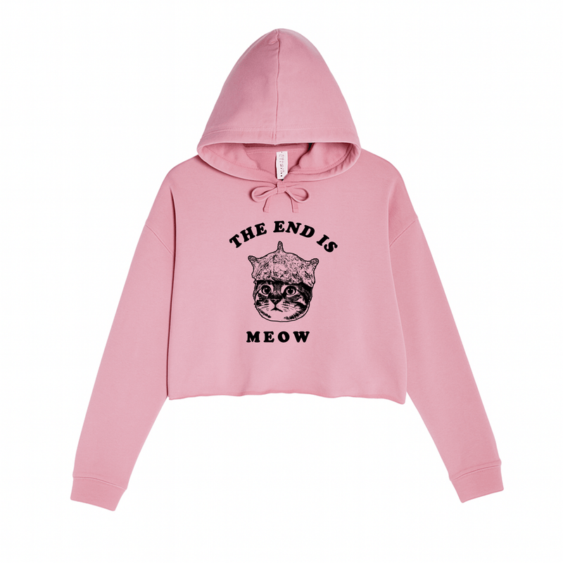 Load image into Gallery viewer, Women&#39;s | The End Is Meow | Crop Hoodie - Arm The Animals Clothing LLC
