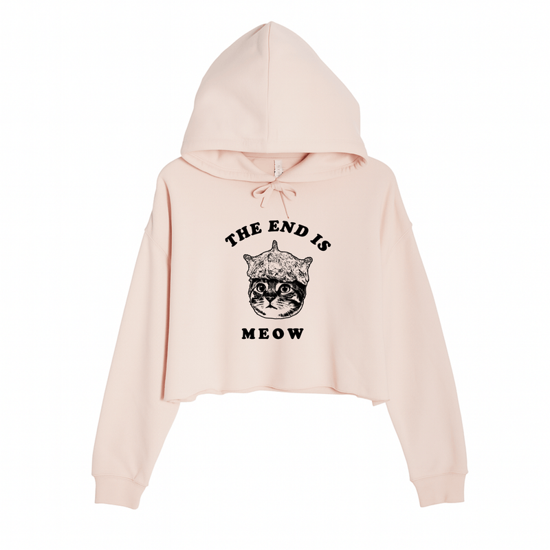 Load image into Gallery viewer, Women&#39;s | The End Is Meow | Crop Hoodie - Arm The Animals Clothing LLC
