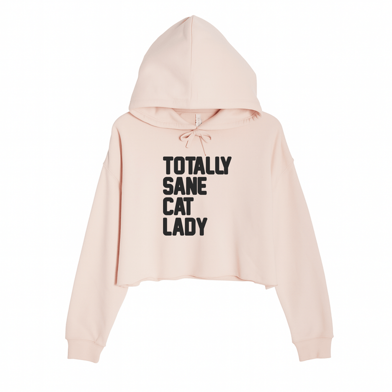 Load image into Gallery viewer, Women&#39;s | Totally Sane Cat Lady | Crop Hoodie - Arm The Animals Clothing LLC
