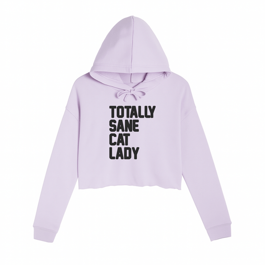 Women's | Totally Sane Cat Lady | Crop Hoodie - Arm The Animals Clothing LLC