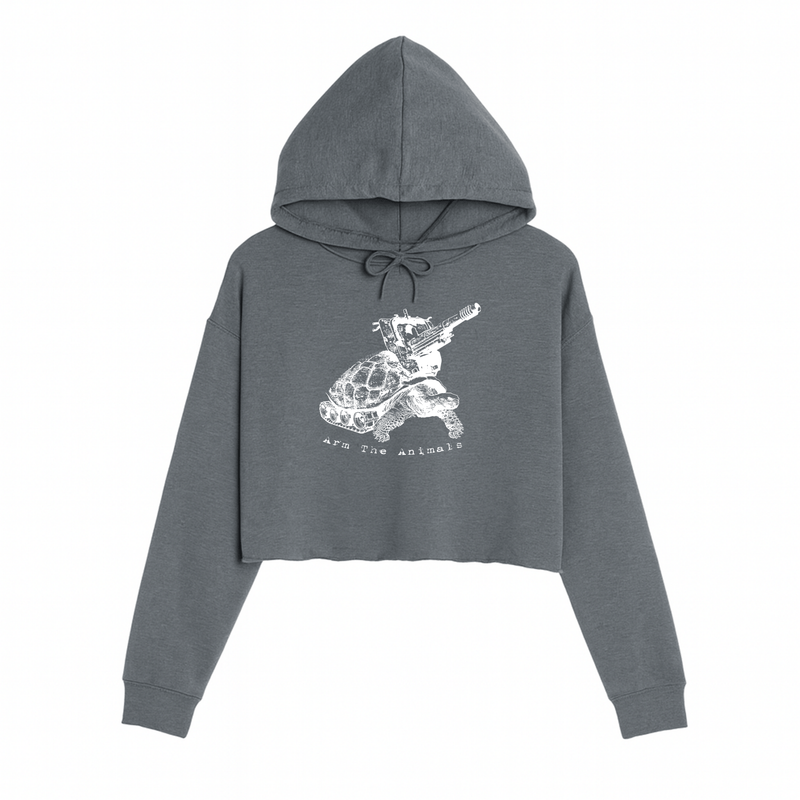 Load image into Gallery viewer, Women&#39;s | Turtle Tank | Crop Hoodie - Arm The Animals Clothing LLC
