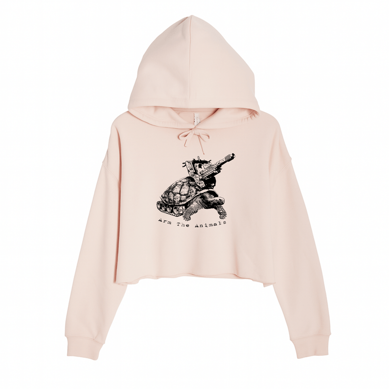 Load image into Gallery viewer, Women&#39;s | Turtle Tank | Crop Hoodie - Arm The Animals Clothing LLC
