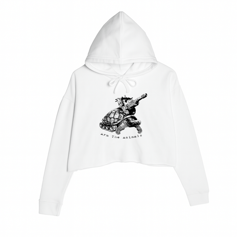 Load image into Gallery viewer, Women&#39;s | Turtle Tank | Crop Hoodie - Arm The Animals Clothing LLC
