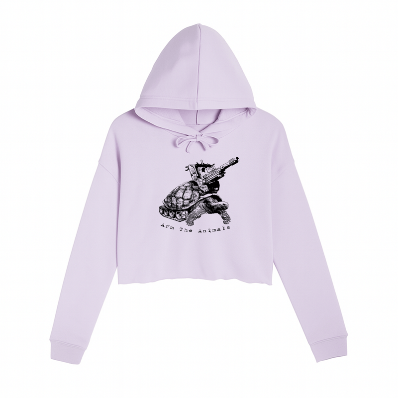 Load image into Gallery viewer, Women&#39;s | Turtle Tank | Crop Hoodie - Arm The Animals Clothing LLC
