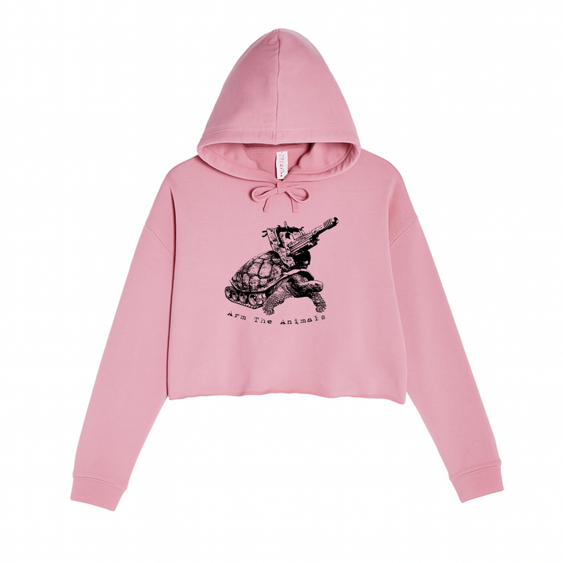 Load image into Gallery viewer, Women&#39;s | Turtle Tank | Crop Hoodie - Arm The Animals Clothing LLC
