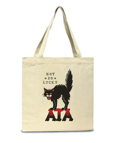 Accessories | Tattoo Black Cat | Tote Bag - Arm The Animals Clothing Co.