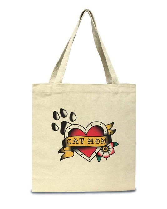 Accessories | Tattoo Cat Mom | Tote Bag - Arm The Animals Clothing Co.