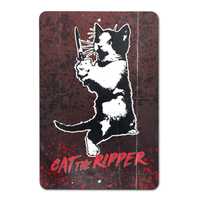 Accessory | Cat the Ripper | Metal Sign - Arm The Animals Clothing Co.