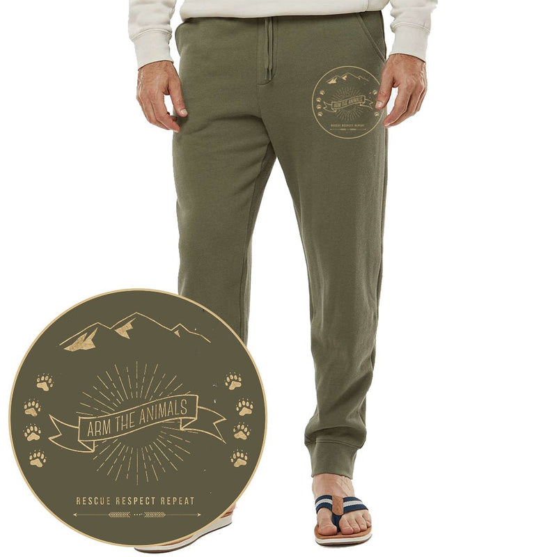 Load image into Gallery viewer, Men&#39;s | ATA Wilderness Logo | Sweatpants - Arm The Animals Clothing Co.
