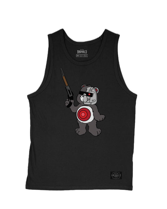 Men's | B-800 Judgement Bear | Tank Top - Arm The Animals Clothing Co.