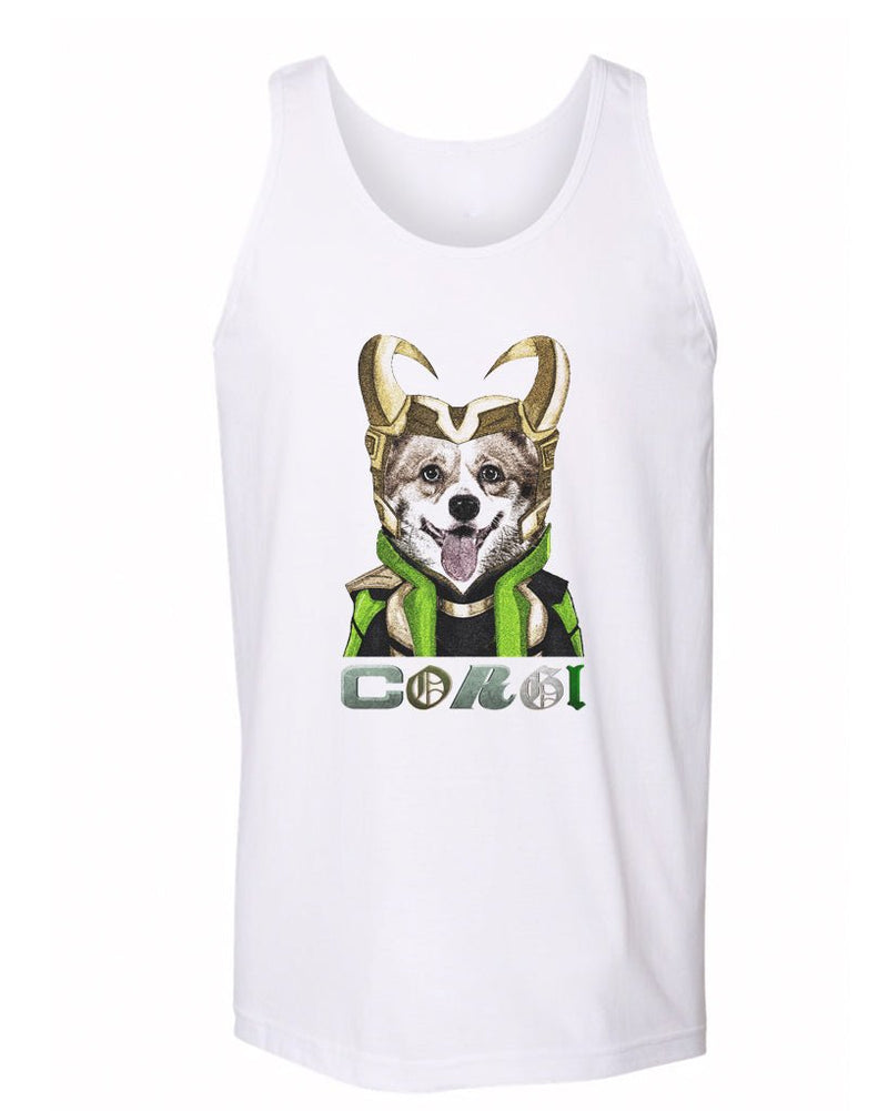 Load image into Gallery viewer, Men&#39;s | Corgi Variant | Tank Top - Arm The Animals Clothing Co.
