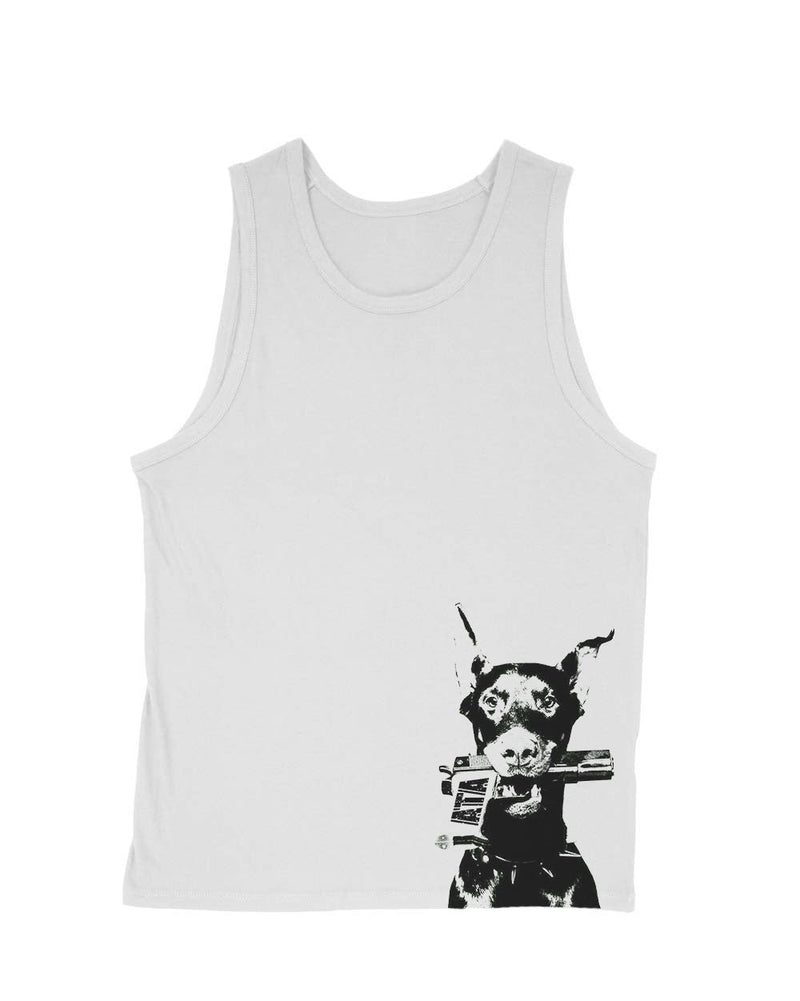 Load image into Gallery viewer, Men&#39;s | Doberman Pistol | Tank Top - Arm The Animals Clothing Co.
