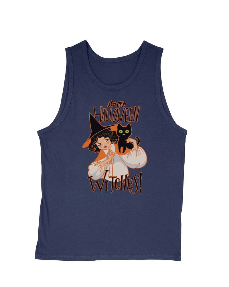 Load image into Gallery viewer, Men&#39;s | Happy Halloween WITCHES | Tank Top - Arm The Animals Clothing Co.
