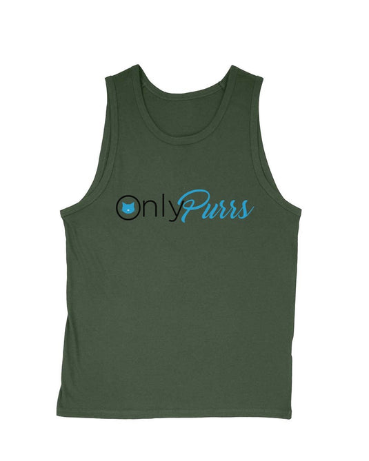 Men's | Only Purrs | Tank Top - Arm The Animals Clothing Co.