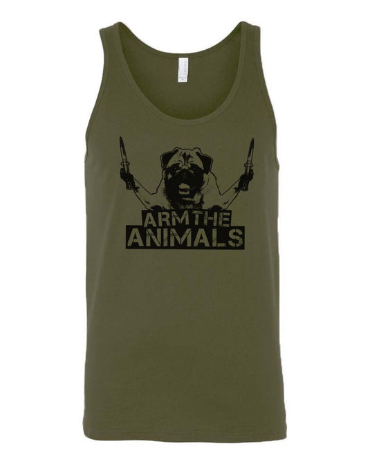 Men's | Pug Don't Play | Tank Top - Arm The Animals Clothing Co.