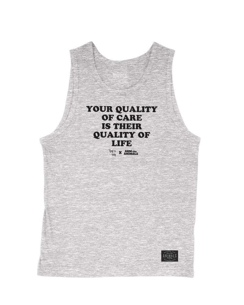 Load image into Gallery viewer, Men&#39;s | Quality Of Care | Tank Top - Arm The Animals Clothing LLC
