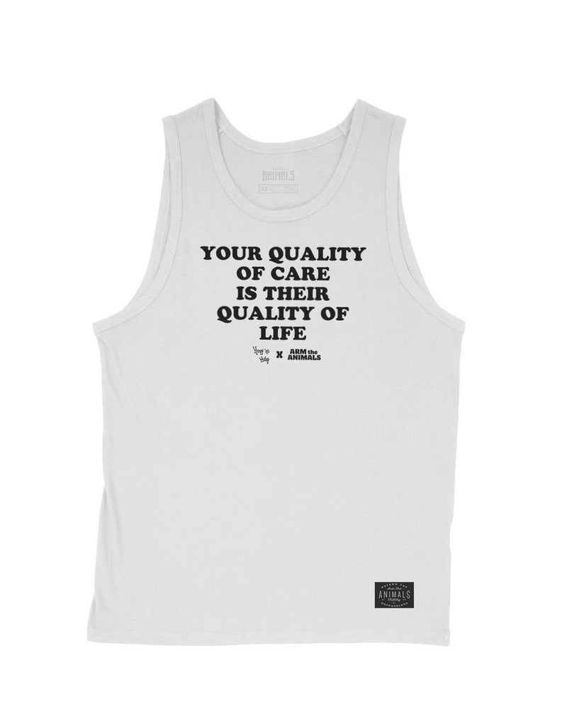 Load image into Gallery viewer, Men&#39;s | Quality Of Care | Tank Top - Arm The Animals Clothing LLC
