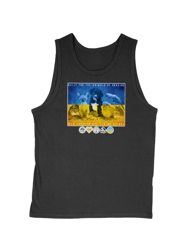 Load image into Gallery viewer, Men&#39;s | Rally For Ukraine | Tank Top - Arm The Animals Clothing Co.
