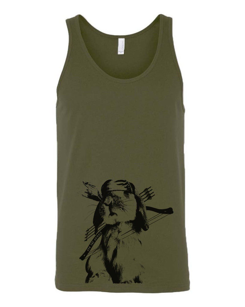 Load image into Gallery viewer, Men&#39;s | Rambo Bunny | Tank Top - Arm The Animals Clothing Co.
