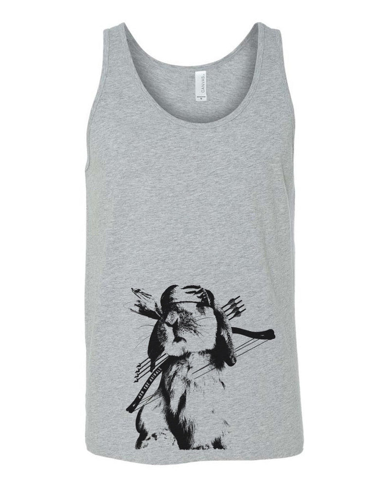 Load image into Gallery viewer, Men&#39;s | Rambo Bunny | Tank Top - Arm The Animals Clothing Co.
