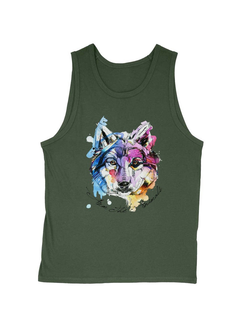 Load image into Gallery viewer, Men&#39;s | Sunset Wolf | Tank Top - Arm The Animals Clothing LLC
