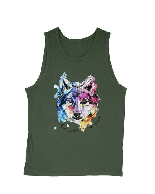 Men's | Sunset Wolf | Tank Top - Arm The Animals Clothing LLC