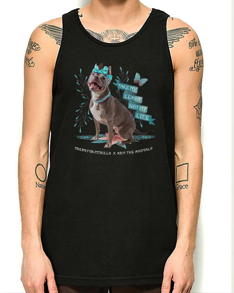 Load image into Gallery viewer, Men&#39;s | Take My Leash Not My Life | Tank Top - Arm The Animals Clothing Co.
