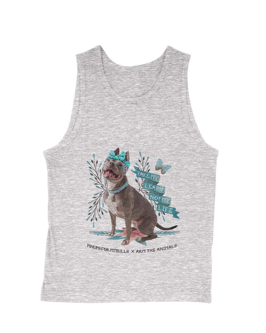 Men's | Take My Leash Not My Life | Tank Top - Arm The Animals Clothing Co.