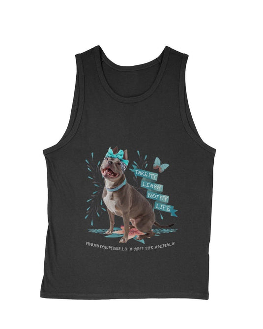 Men's | Take My Leash Not My Life | Tank Top - Arm The Animals Clothing Co.