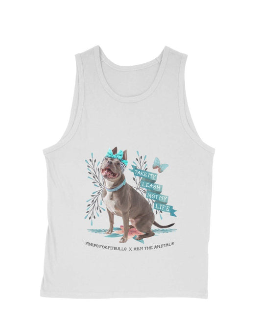 Men's | Take My Leash Not My Life | Tank Top - Arm The Animals Clothing Co.