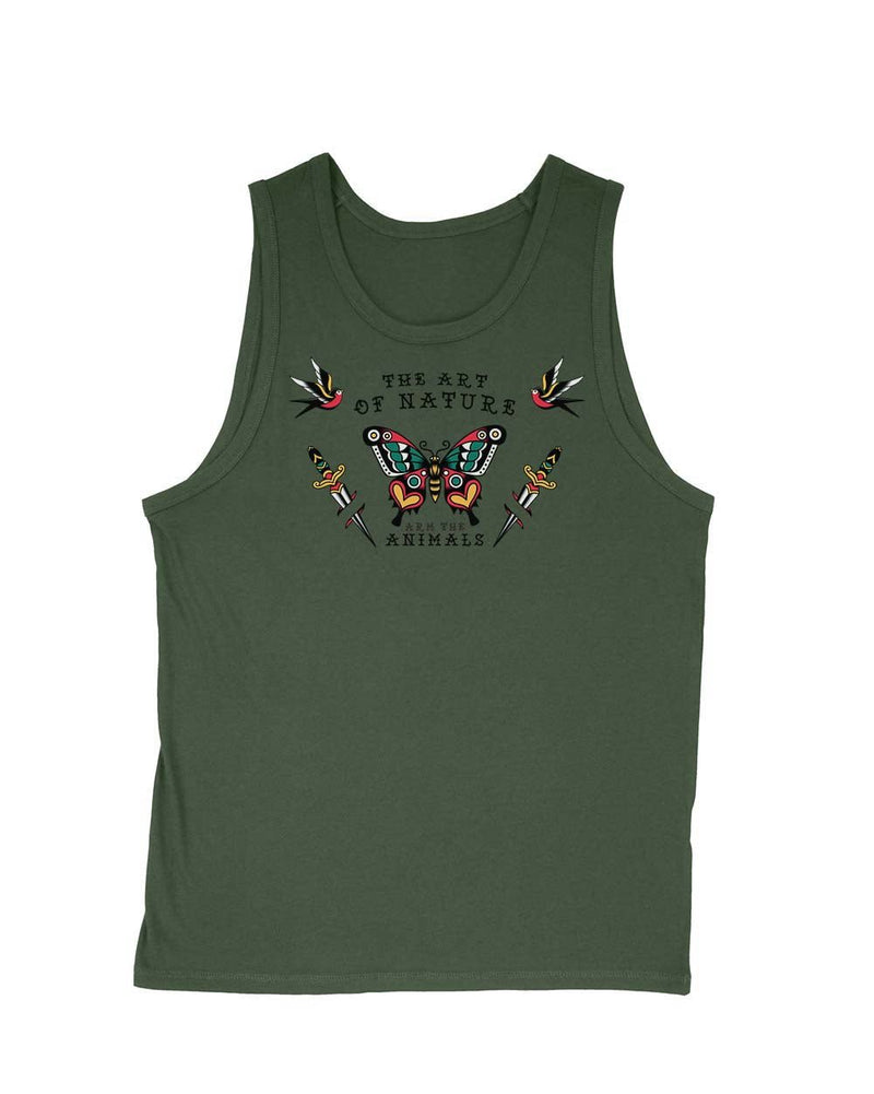 Load image into Gallery viewer, Men&#39;s | Tattoo Butterfly | Tank Top - Arm The Animals Clothing Co.
